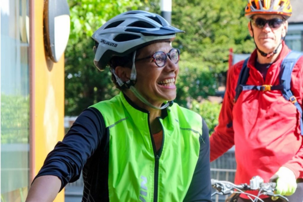 Smiling cyclist